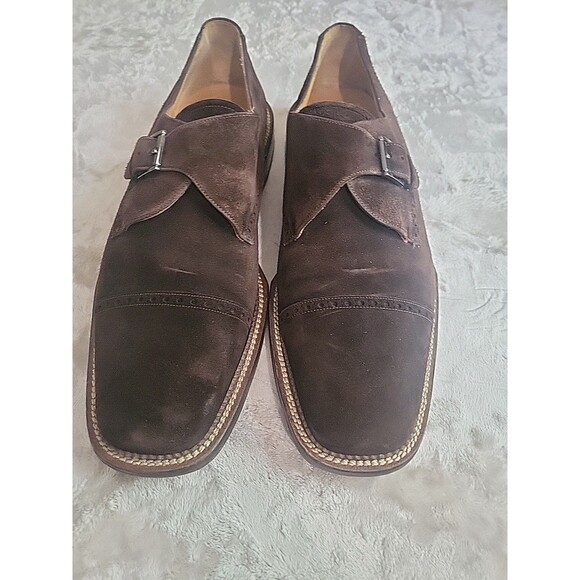 Paolo de Marco Loafer Men\'s Size 13 Brown  Suede Leather Buckle Strap Loafers main image 11